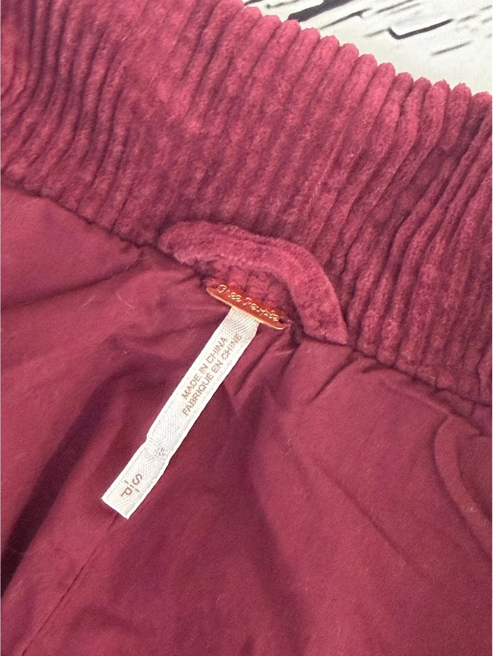 Free People Burgundy Corduroy Belted Cropped Moto Boho Chic Jacket Women Small